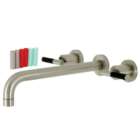 Kingston Brass KS8058CKL Wall Mount Tub Faucet, Brushed Nickel KS8058CKL
